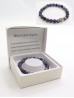 Blue Lace Agate Blessing Bead Bracelets with Gift Box. 